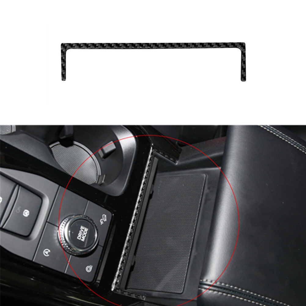 Carbon Fiber Front Armrest Box Above Cover Trim for Ford Explorer 2020-2023