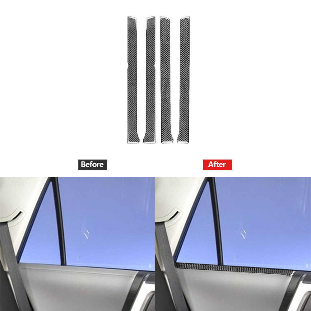 Carbon Fiber Inner Window Decorative Cover Trim for Toyota 4Runner 2010-2020