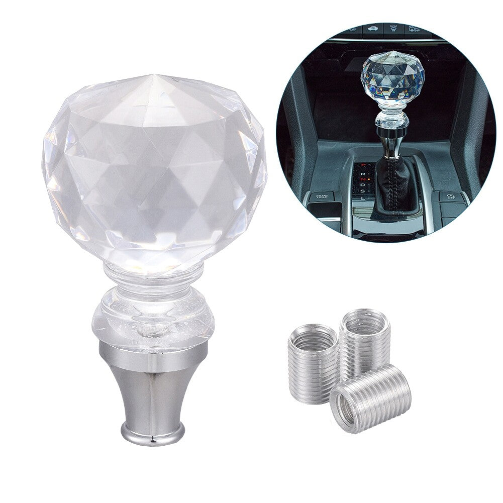 Universal Car Shift Knob Stick Acrylic Gear Shifter For AT/MT Clear Crystal Cool