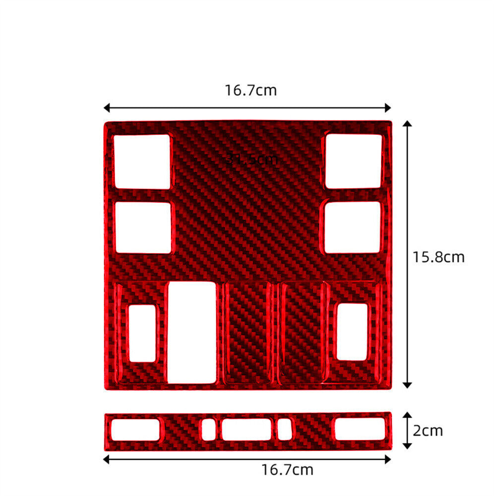 Red Carbon Fiber Front Roof Reading Light Lamp Panel Trim for BMW X3 E83 2004-10