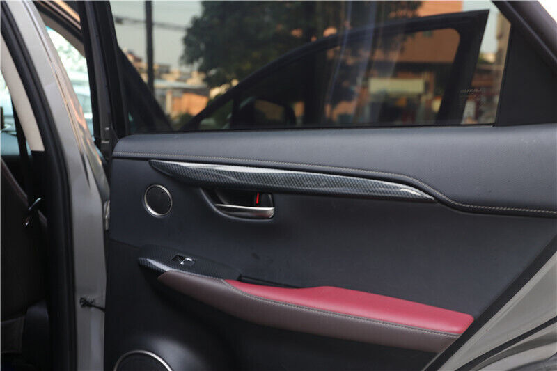 Carbon Fiber Car Inner Door Panel Trim Cover Strip for Lexus NX200t 300h 2015-21