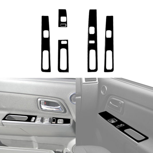 6X Gloss Black (4DR) Door Control Cover For Colorado 2004-2012/ for Canyon 2005-2012