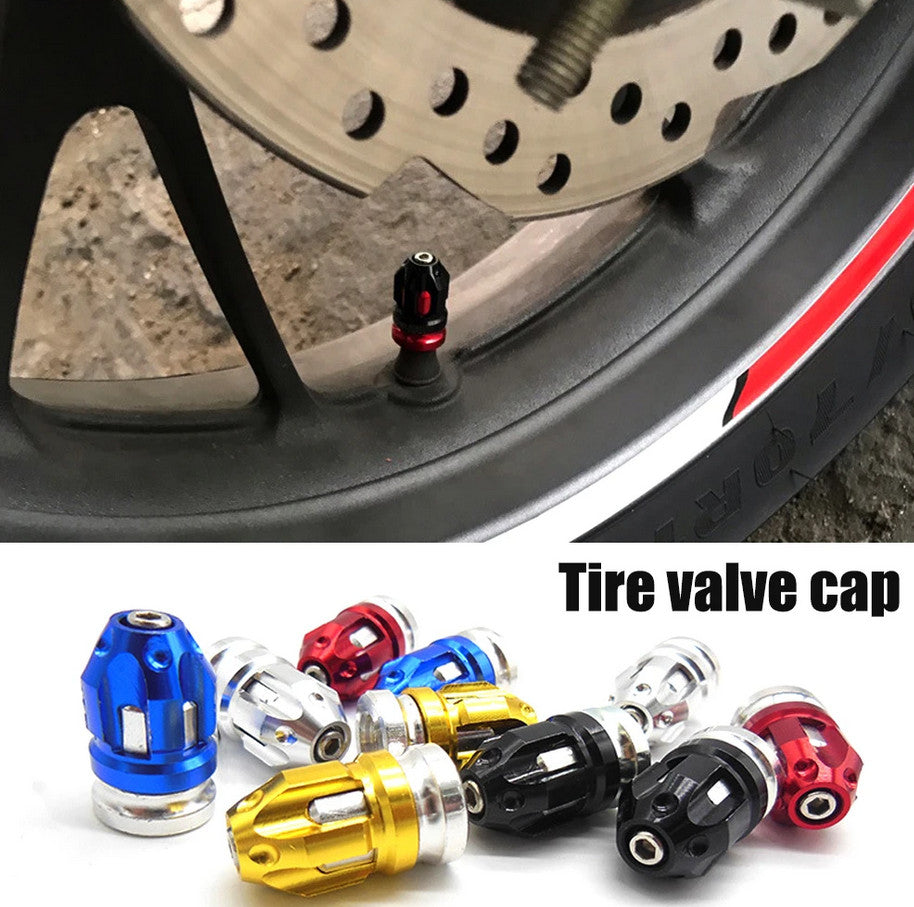 4-piece car tire valve cover rod air dust cover dustproof black bomb for Chevrolet