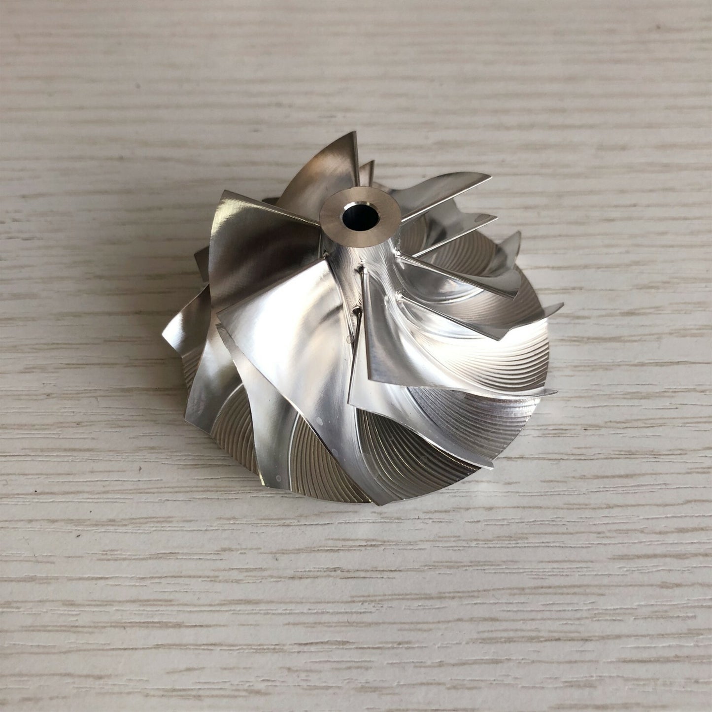 GT15-25 47.56/61.98 mm 6+6 Blade Overback: 2.67 Turbine Press Compressor Wheel