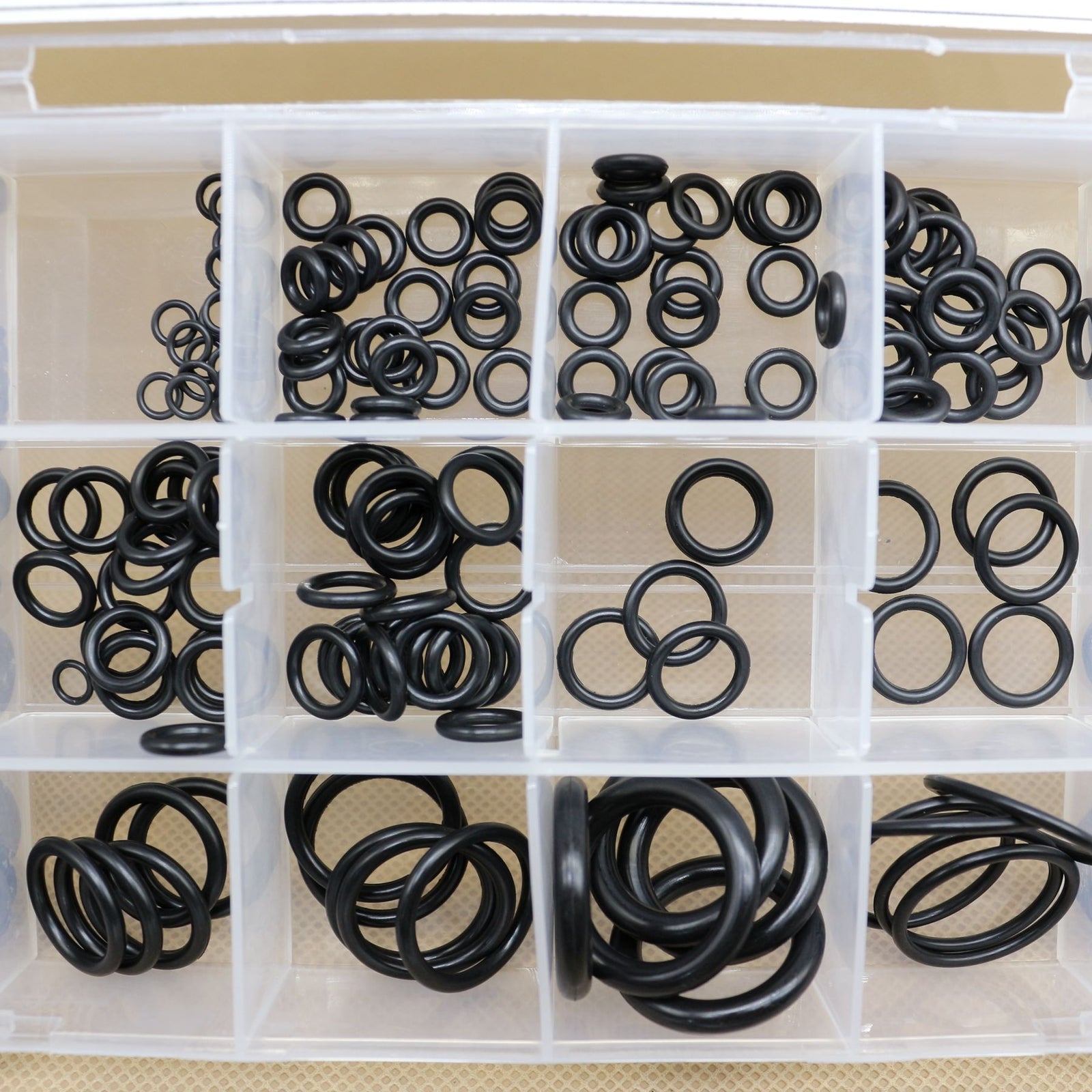 18 Sizes of Rubber O-Ring Washing Machine Gasket Sets and Automotive Sealing Kits (225 Pieces)