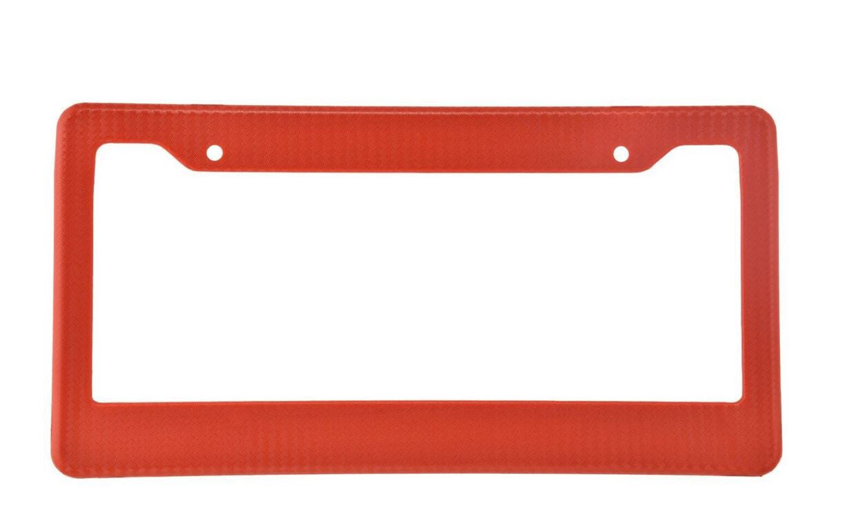 Car license plate frame cover cap trunk red carbon for Kia for Lexus