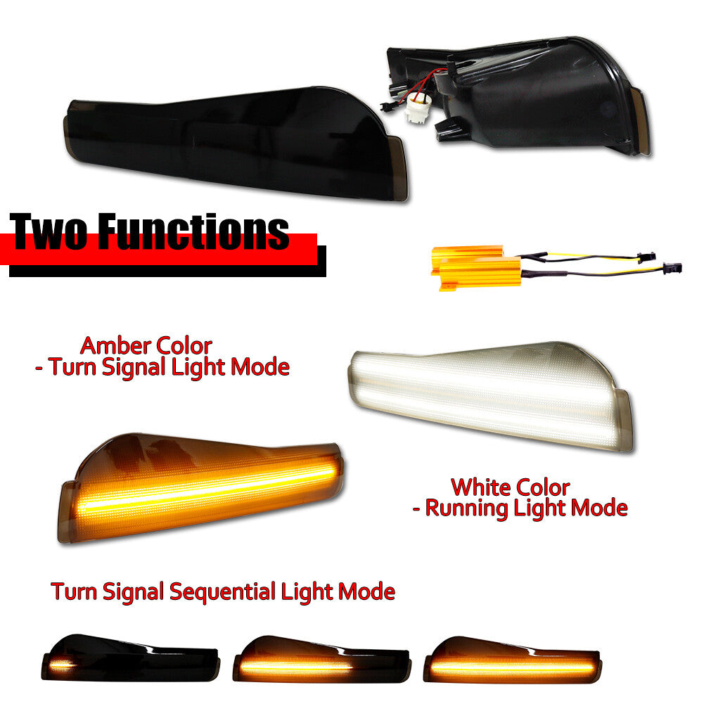 Smoke switch LED front turn signal lights for 93-97 for Pontiac Firebird Trans Am
