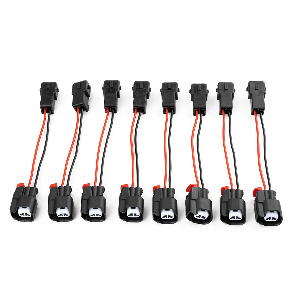 8-piece set of LS1 LS6 LT1 EV1 engine wiring harness to LS2 LS3 LS7 EV6 injector adapters