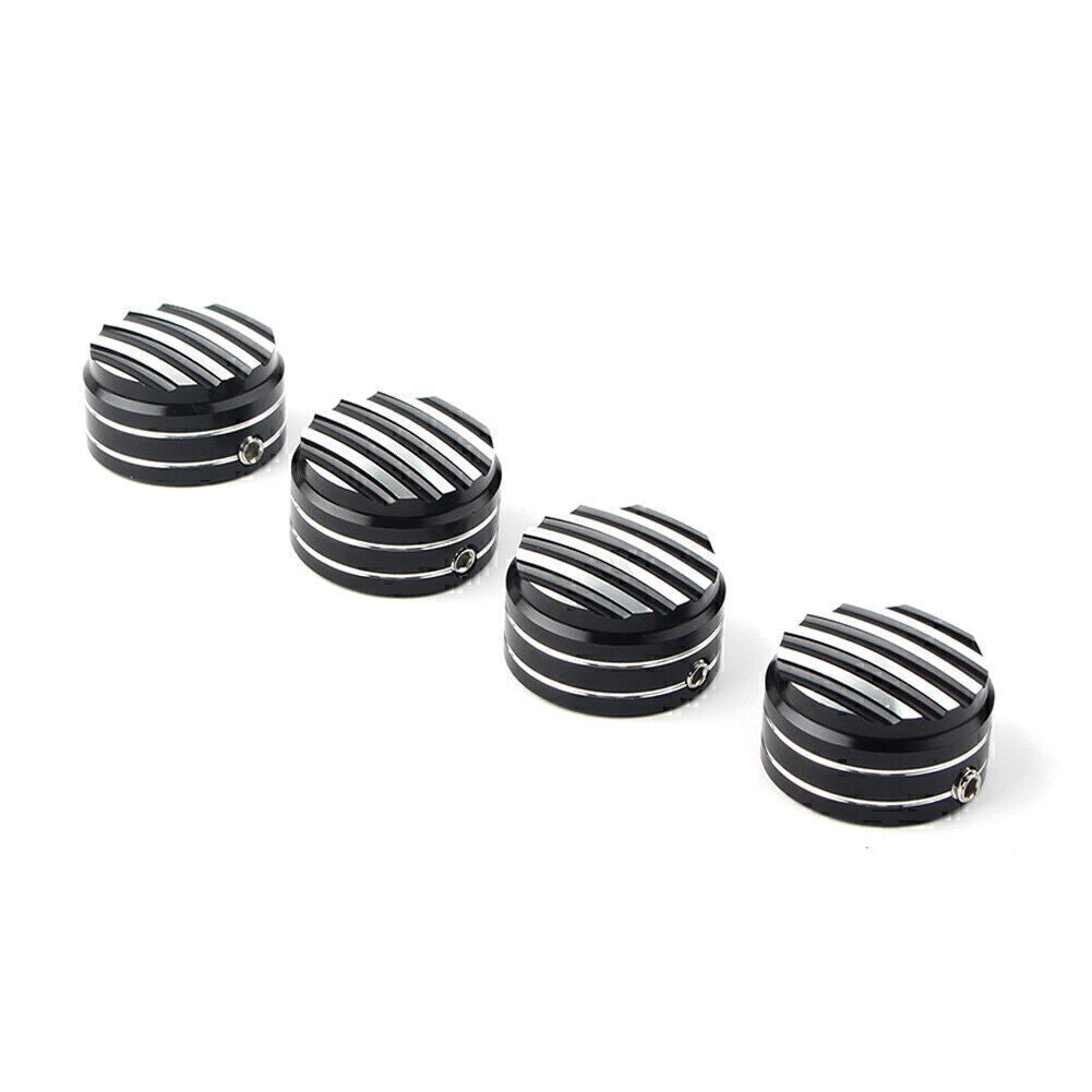 Black and Chrome Billet Machined Head Bolt Cover Cap For Thruxton T120