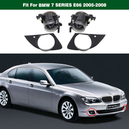 1Set Front Bumper Fog Driving Light Lamps w/Covers for BMW 7SERIES E66 2005-2008