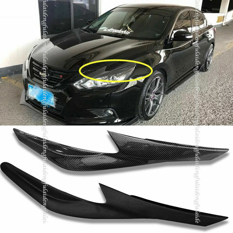 for Nissan Teana Altima 2016-18 rear carbon fiber headlight eyebrow strip trims