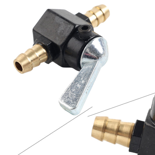 Motorcycle Inline Petrol On-Off Fuel Tap Gas Petrol Valve Petcock 8mm Black