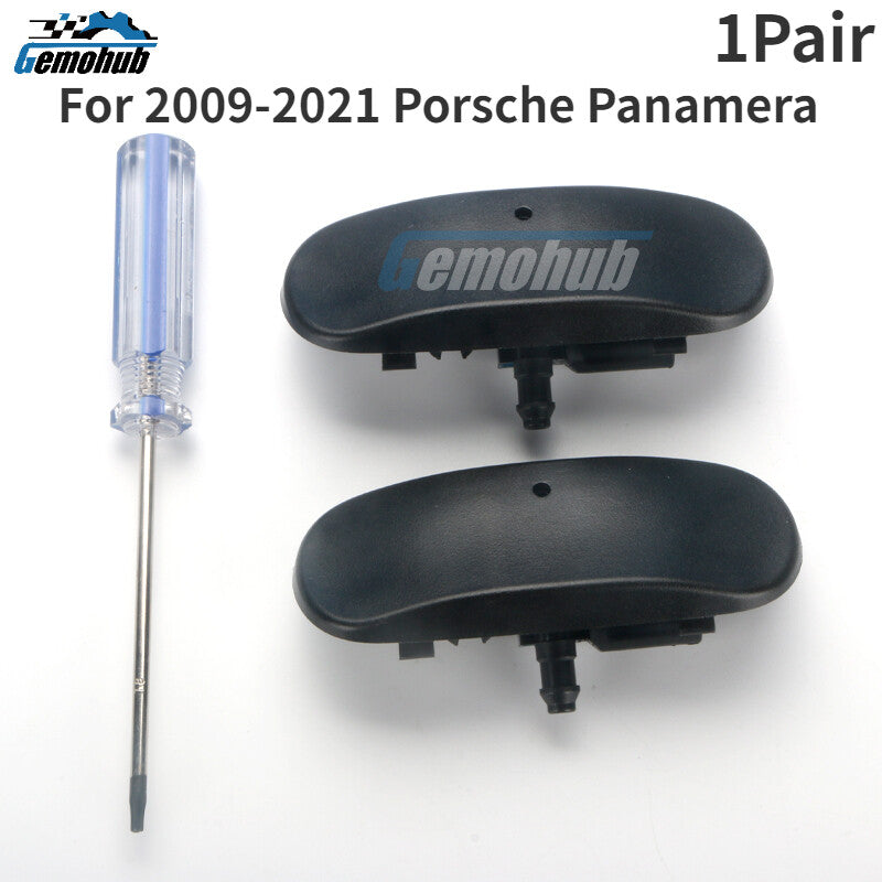 1pair Front Windshield Washer Spray Nozzle Cover lid for Porsche for Panamera 09-21