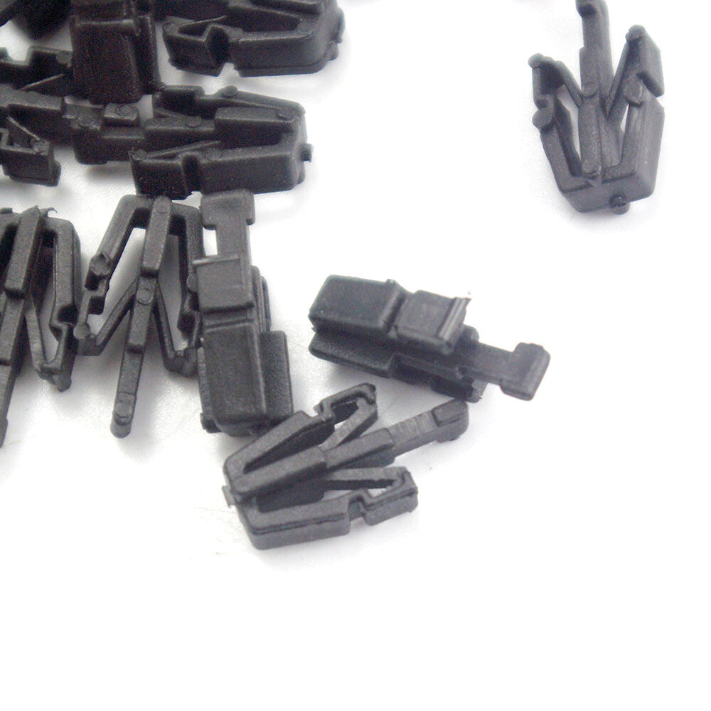 Set Of 50 Black MB153825 Grille Mounting Nylon Clip Retainer Fits for Honda for Toyota