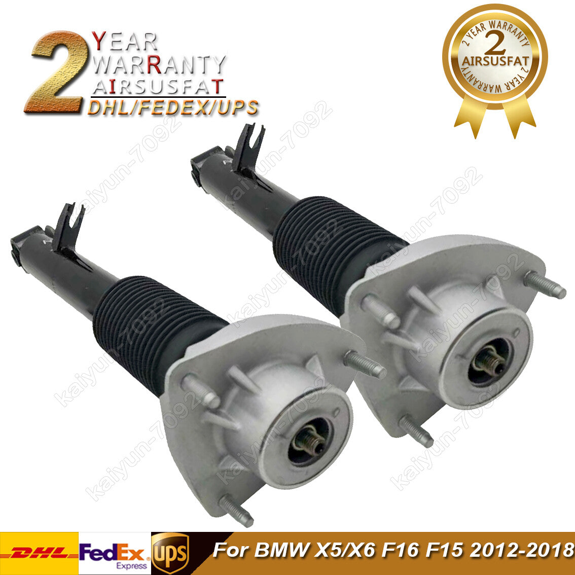 2x Rear Shock Absorber Struts w/o EDC for BMW X5 F15 X6 F16 xDrive 35i 2014-2019