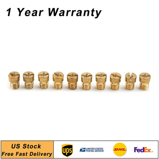 M5 Thread Main Jets Kit Carburetor 100-140 Size Injector Nozzle Motorcycle 10pcs