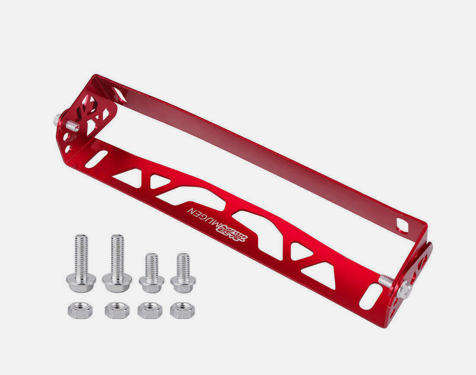 Car front hood license plate frame cover label holder suitable for Mitsubishi red