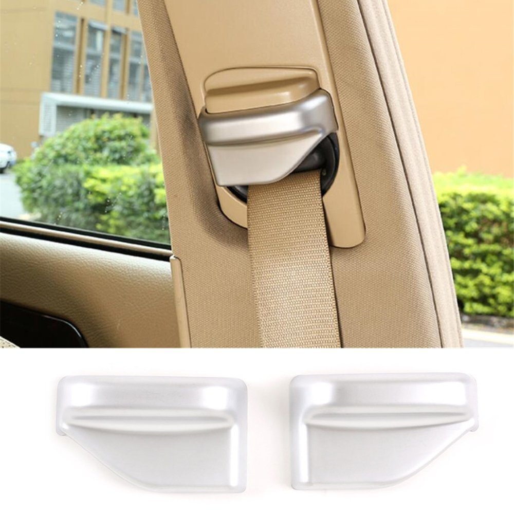Silver ABS Front for Seat Belt Buckle Cover for Mercedes-Benz S Class W221 2008-2012