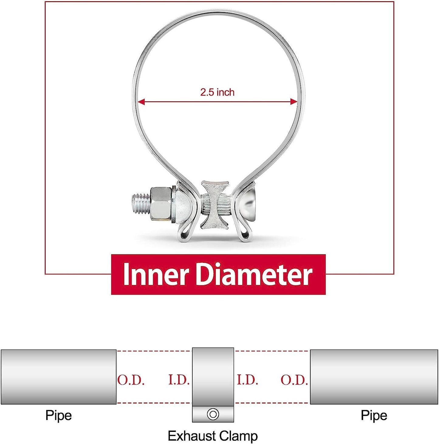 2.5-inch Butt Fitting with Muffler, Narrow Band Jacket, 2-Piece Set