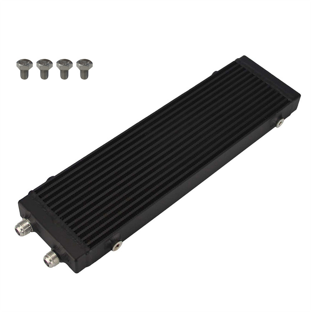 Universal Dual Pass Bar  Plate Oil Cooler 18.5x5.5x1.58 Core Large + Screws