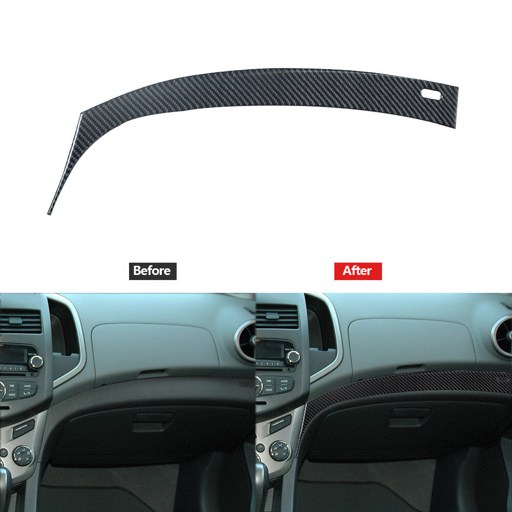 Carbon Fiber Passenger Side Console Trim Cover for Chevrolet Sonic 2012-2016