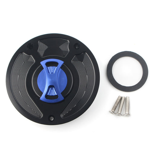 Motor Keyless Gas Fuel Tank Cap Cover for Honda CBR1000RR Fireblade 2000-19 Blue