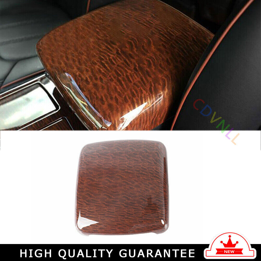 Inner Console Storage Box Cover Trim Fit for Nissan Armada Y62 17-20 Brown Wood