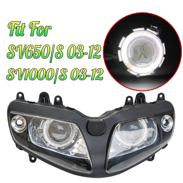 Motorcycle HID Projector Headlight Assembly Fit For SV650S SV1000S 2003-2012