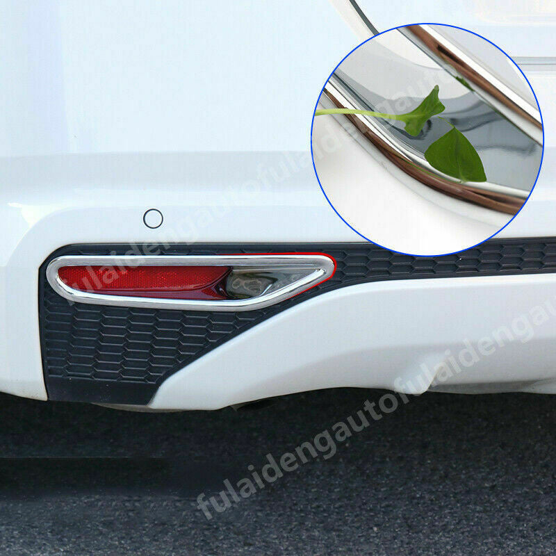2Chrome Rear Bumper Fog Light Lamp Frame Cover Trim for Nissan Altima 2019-2022