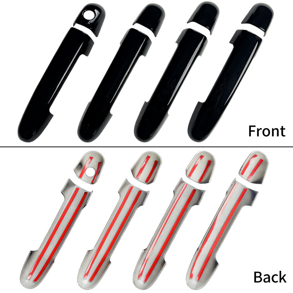 For 2010 11 2012 2013 for Kia Soul GLOSS BLACK Door Handle COVERS Overlay No PSK-SKH
