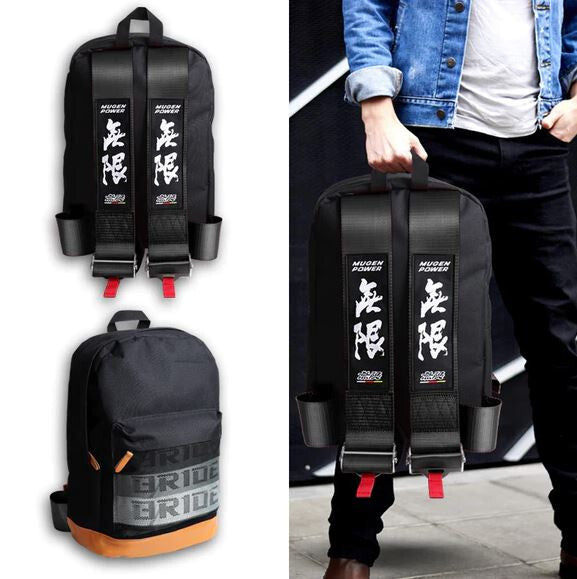 Bridal Gradient Fabric Backpack with Adjustable Shoulder Straps, Mugan Black, Suitable for Subaru