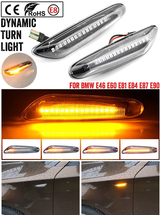 Dynamic Smoke LED Side Turn Signal Lamp for BMW 5 Series E60 E61 2004-2010